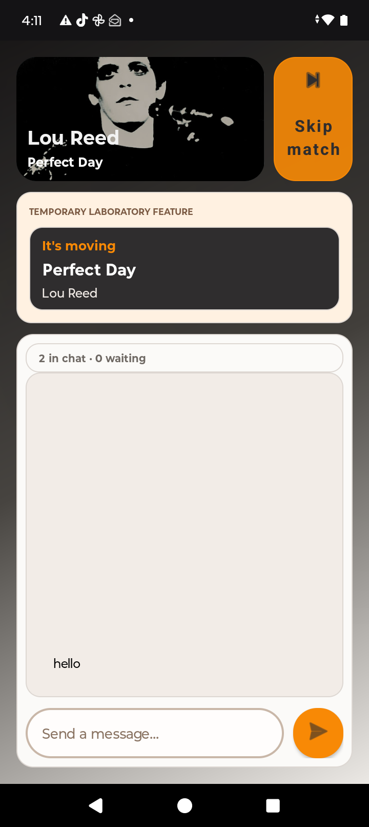 Thawid Android match chat screen