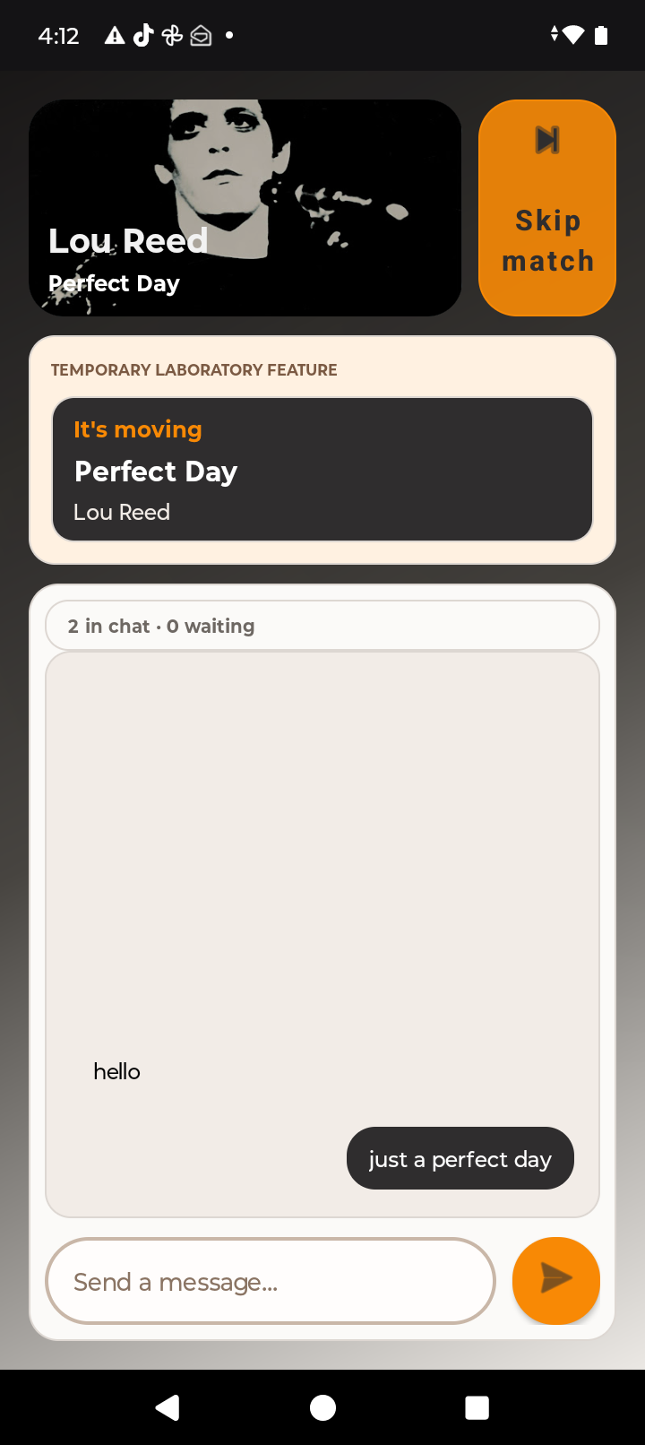 Thawid Android active chat screen